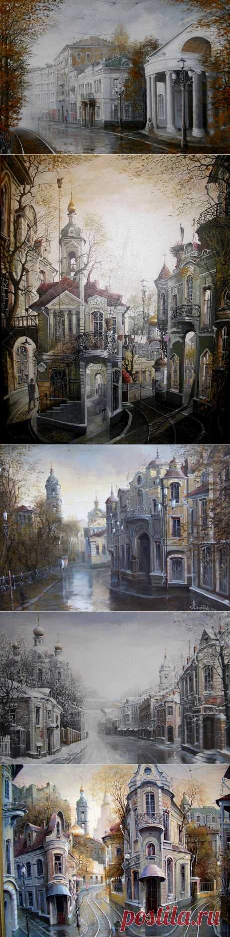 ХУДОЖНИК АЛЕКСАНДР СТАРОДУБОВ ....
Слава прабабушек томных, домики старой Москвы,
Из переулочков скромных все исчезаете вы....