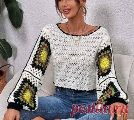 Неожиданно и красиво - идеи и бесплатные схемы квадратных мотивов крючком в одном месте! | Вязалки Веселого Хомяка | Дзен