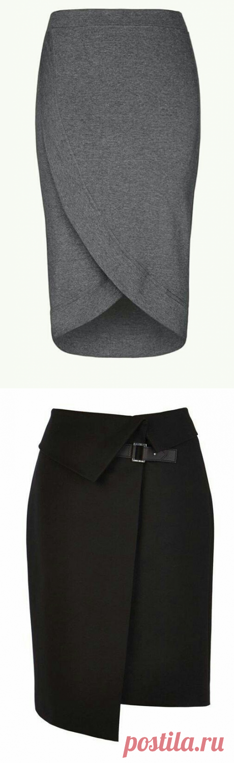 Много идей необычных юбок с запахом.