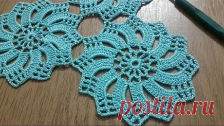 Tığişi Örgü Dantel Motifi Yapımı, Çarkıfelek Modeli & Crochet