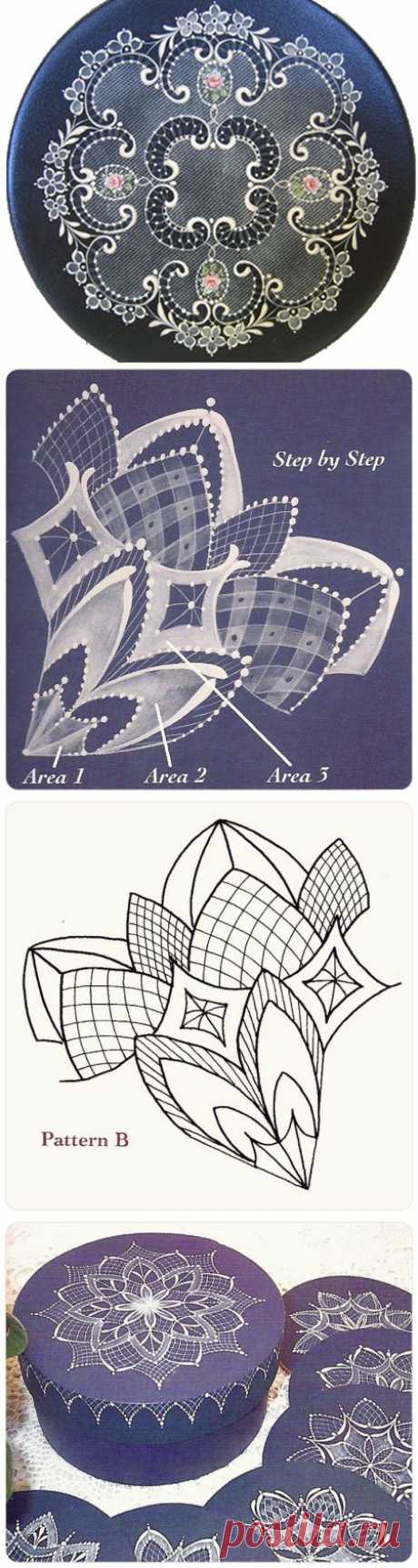 КРУГЛЫЕ КРУЖЕВА. ИМИТАЦИЯ. УРОКИ РОСПИСИ ОТ ARLENE LINTON