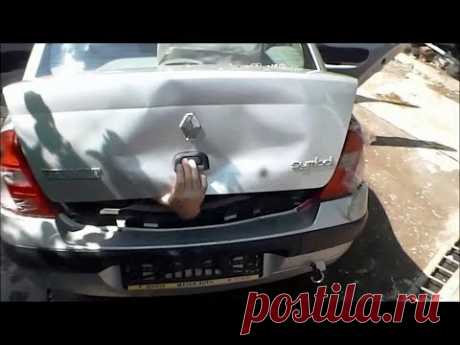 Ремонт битого багажника РЕНО без стапеля. Перезалив. исправлен звук.