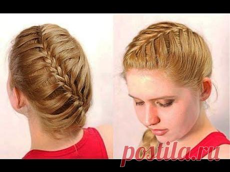 с плетением на длинные волосы. Trenzas para el pelo largo - YouTube