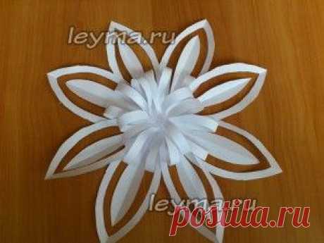 Объемная снежинка из бумаги своими руками | Красота и здоровье женщины