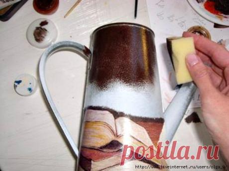 Леечка «Горящая свеча» М.К. Автор — Леля, illusory (Ольга Разумова) сайт любителей декупажа