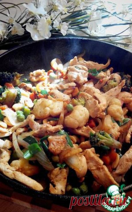 Куриная грудка на сковородке в восточном стиле - кулинарный рецепт