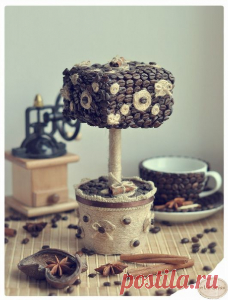 Украшаем дом поделками из кофейных зёрен | Домохозяйки