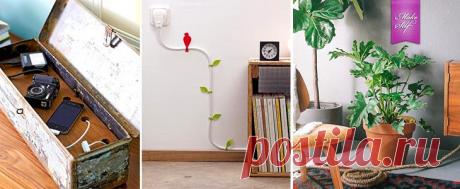 Как спрятать электрические провода. 10 Идей | Наш уютный дом