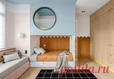 Детская получилась интересной и необычной. Много места для активности оставлено для ребенка.