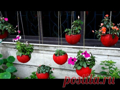 How to make beautiful HANGING PLANTER out of COCONUT SHELL...11.1.2019