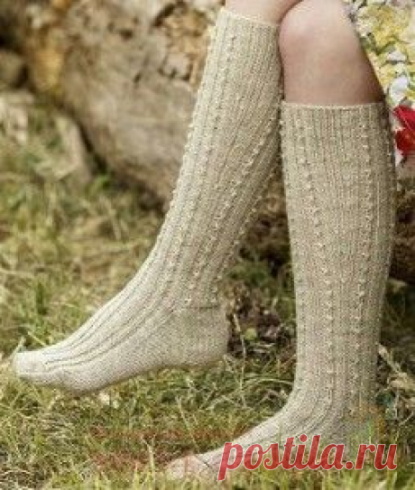 Вязаные гольфы «Шератон» | ВЯЗАНЫЕ НОСКИ