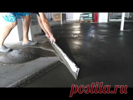 Выравнивание пола плиточным клеем. Купание в жиже!)