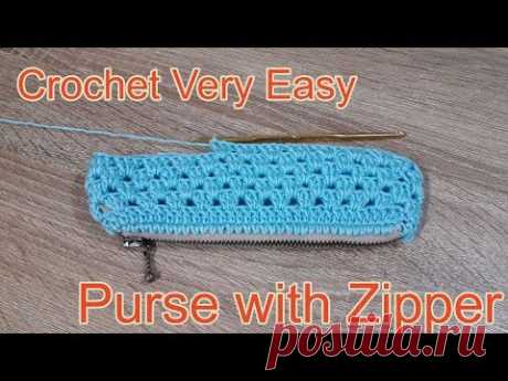D.I.Y. Tutorial - Easy Crochet Purse Bag With Zipper | ถักกระเป๋าไหมพรม แบบง่ายๆ มือใหม่ก็ทำได้