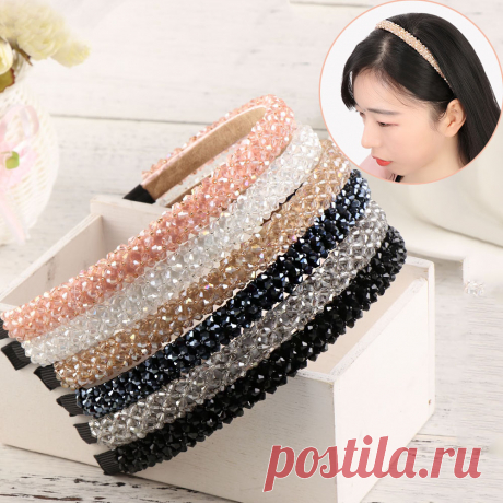 1 ШТ. НОВЫЕ МОДЫ для Женщин Lady Девушка Кристалл Металлической Лентой Bling Оголовье Украшения Для Волос Группа Аксессуары купить на AliExpress