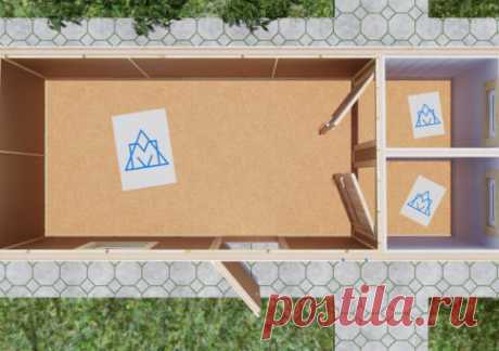 Бытовка деревянная БД-17 с санузлом внутри - цены, фото товара