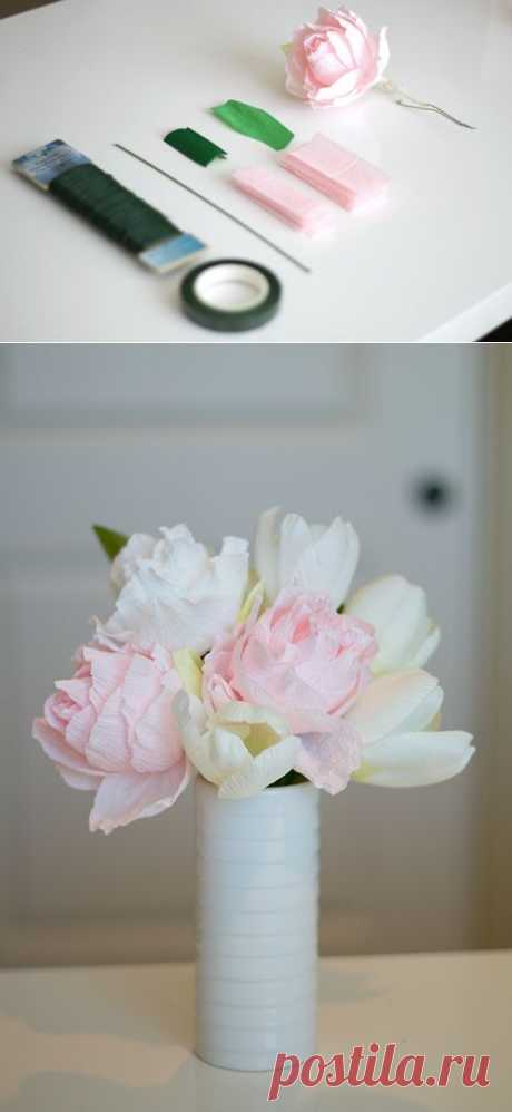 ПИОНЫ ИЗ ГОФРИРОВАННОЙ БУМАГИ | Варварушка-Рукодельница