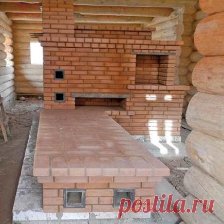 Деревенская печь с лежанкой