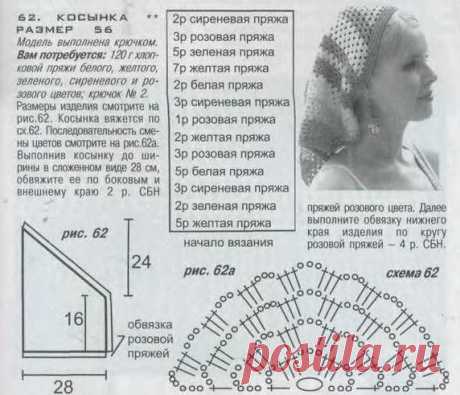 Вязание крючком косынки