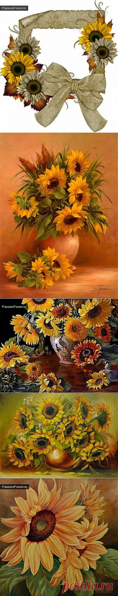 Цветы солнца / Картинки для декупажа / PassionForum - мастер-классы по рукоделию