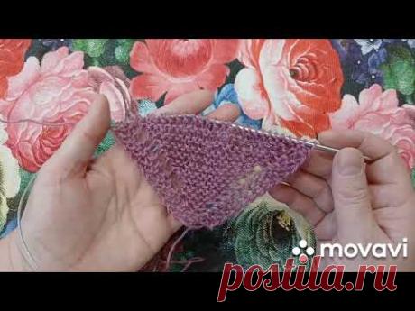 Косынка, бактус, шаль, платок. Один рядочек - и готов!!!#вязание