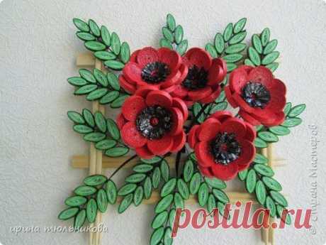 Панно "Просто маки" | Страна Мастеров