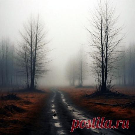 Иллюстрация к моему стихотворению НОЯБРЬ (нейросеть Шедеврум).