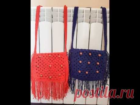 Crochet Sac Estival Carré Granny