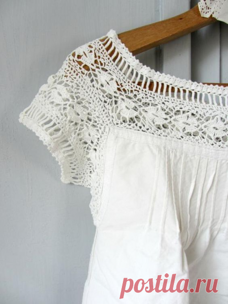 Преображаем нашу одежду, с помощью вязаных элементов - кайма, кружево, мотивы и т.д. Схемы для вязания. | Юлия Жданова | Дзен