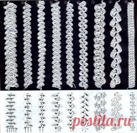 узоры вязания крючком - сетки: 8 тыс изображений найдено в Яндекс.Картинках