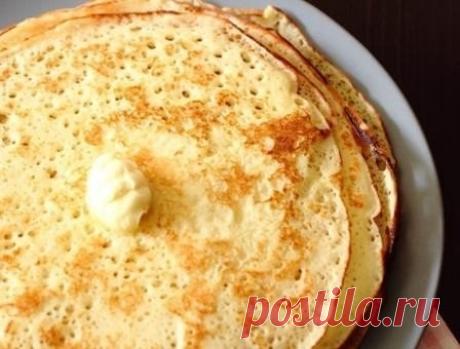 Как приготовить плотные дрожжевые блины - рецепт, ингредиенты и фотографии