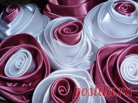 Изготовление букета роз из ткани для штор / Рукоделие