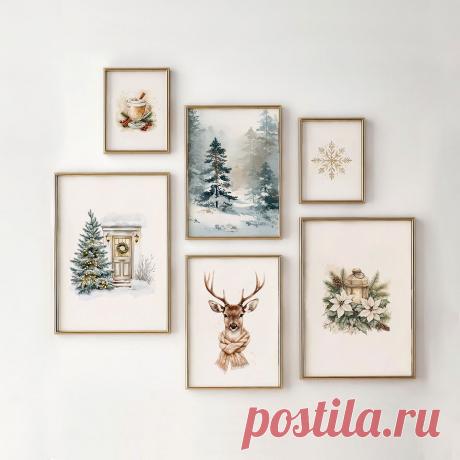 Новогодние постеры для самостоятельной печати