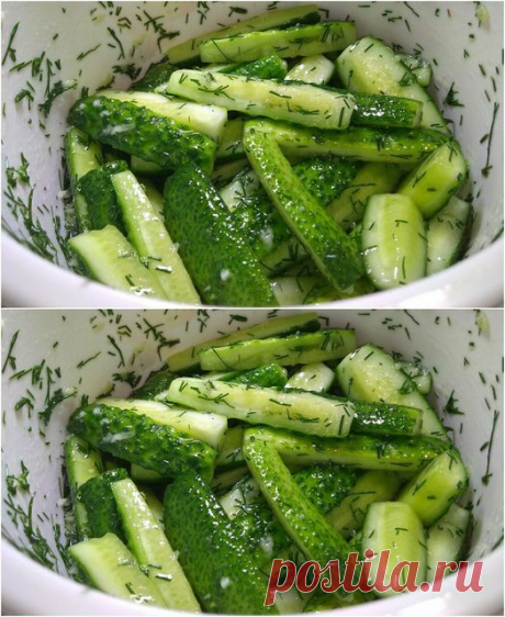Хрустящие малосольные огурчики на минералке
#закуски  
 Ингредиенты
Вкусные, освежающие и пикантные огурчики станут прекрасным дополнением к любому первому или второму блюду! Они просто готовятся и уже через 14 часов разнообразят Ваш стол!
Ингредиенты:
огурцы – один килограмм (берите небольших размеров);
минеральная вода газированная – один литр (на Ваш вкус);
чесночок – 3 зубчика;
укроп – один пучок;
соль – две столовые ложки.
В стеклянную форму или в кастрюльку кладем...
