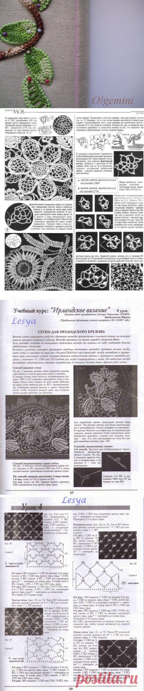 ВЯЗАНИЕ ИРЛАНДСКОЕ КРУЖЕВО СЕТКА | Записи в рубрике ВЯЗАНИЕ ИРЛАНДСКОЕ КРУЖЕВО СЕТКА | DNEVNIK DRANOI KOSHKI.Счастье - это когда исполняются мечты!