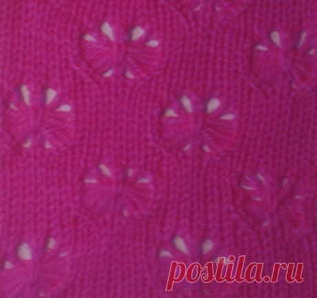 Образец вязания 34. Круглые ажуры