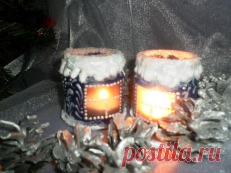 Заснеженные подсвечники