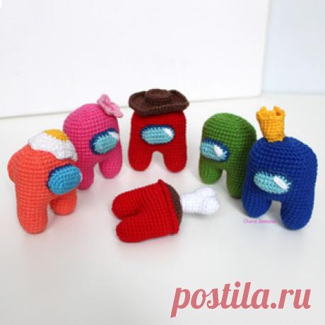 Амонг Ас амигуруми. Схемы и описания для вязания игрушек крючком! Бесплатный мастер-класс от Ольги Зиминой по вязанию персонажей популярной игры Амонг Ас крючком. Высота вязаной игрушки примерно 7-8 см. Для изготовле…