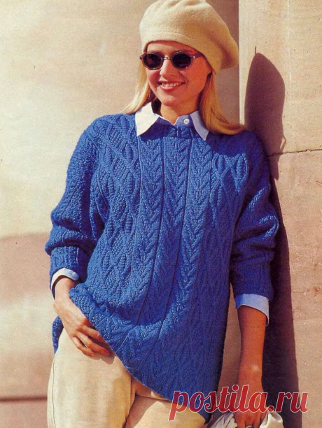 Цвет настроения синий, а может бирюзовый... Рукодельницы, для вас вдохновляющая подборка джемперов. | Asha. Вязание и дизайн.🌶 | Яндекс Дзен