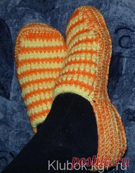 СОЛНЕЧНЫЕ ТАПОЧКИ КРЮЧКОМ | Клубок