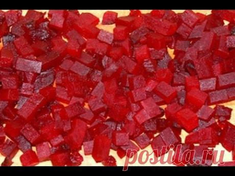 СВЕКЛА КУБИКАМИ НА САЛАТЫ