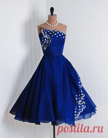 Look! Синие винтажные платья! — Модно / Nemodno
