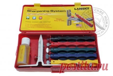 Купить ножи — Магазин Русские Ножи — Ножи — Все для заточки, аксессуары — Lansky - DELUXE, набор - 5 абразивов (прессованная крошка натурального камня), #LKCLX