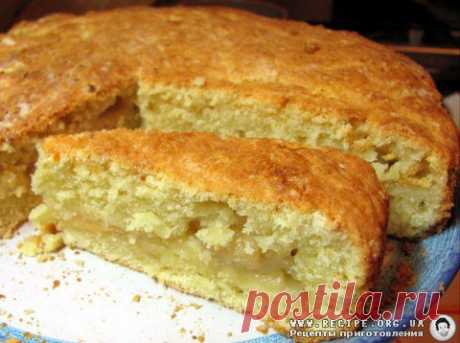 Яблочный пирог с творожным тестом / рецепты с фото