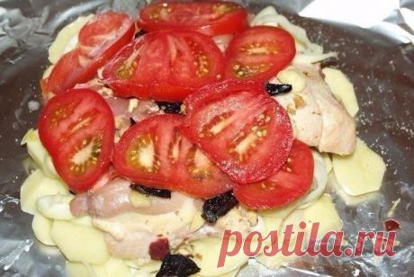 Вкусный обед в фольге