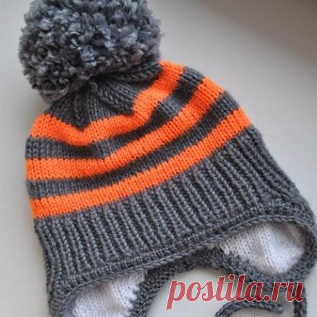 Шапка для мальчика спицами - 8 моделей с описанием, схемой и МК