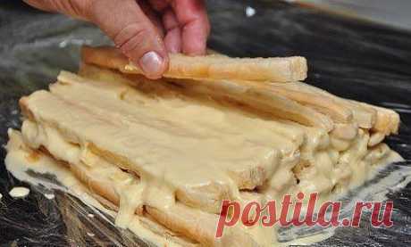 Новый вид Наполеона: торт "Слоеное полено"