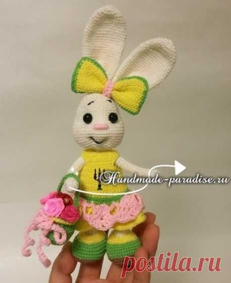 Амигуруми. Зайка в платьице.