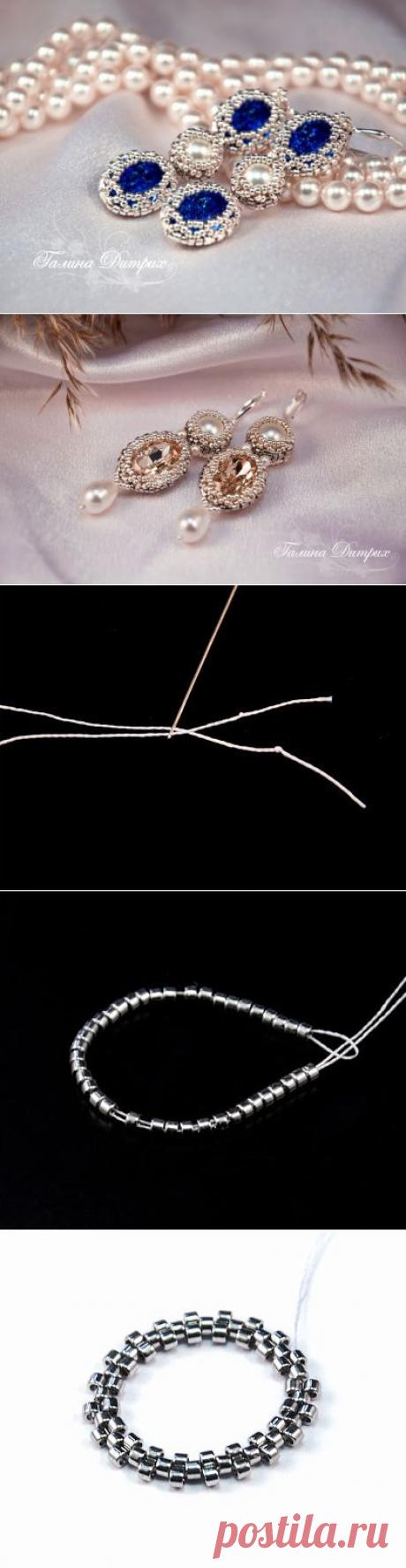 МК-9 "Ажурное оплетение ювелирных кристаллов и жемчуга Сваровски" - Ярмарка Мастеров - ручная работа, handmade