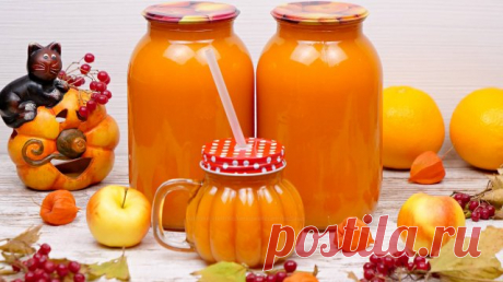 Тыквенно-яблочный нектар с апельсинами! Рецепт тыквенного сока с мякотью на зиму без соковыжималки! Золотые краски осени не могли не отразится на наших с вами заготовках! Хитом осеннего сезона была и остается тыква! Несмотря на то, что тыкву можно купить с октября по май, я в любом случае, стараюсь сделать несколько вкусных, а главное полезных заготовок на зиму и сегодня один из таких рецептов. Бу