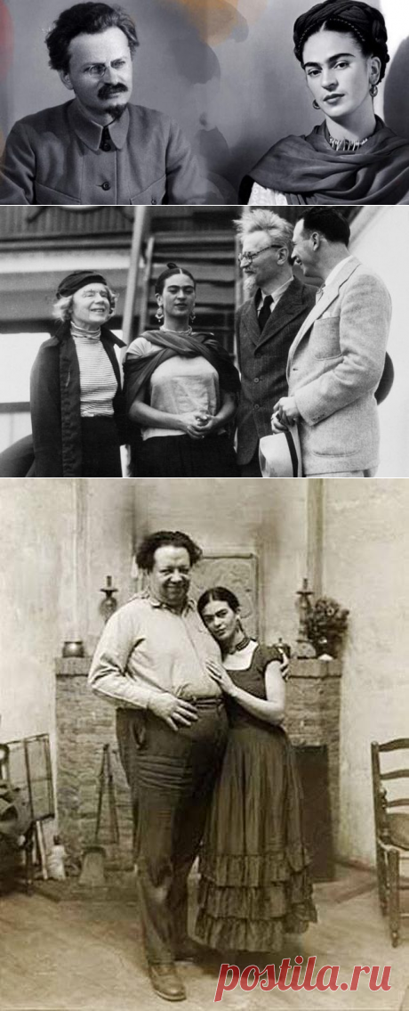 Лев Троцкий и Фрида Кало: мексиканские страсти
Один из лидеров Октябрьского переворота в 1917 году, советский нарком, революционный полемист и писатель Лев Троцкий дважды состоял в браке, и вторая жена не покинула его до самой смерти, несмотря на некоторые любопытные обстоятельства.
С 1936 году его сердце принадлежало другой и роман этот едва не стоил ему здравого рассудка. Его возлюбленной была выдающаяся художница Фрида Кало - черноокая мексиканка, еле встающая с инвалидной коляски